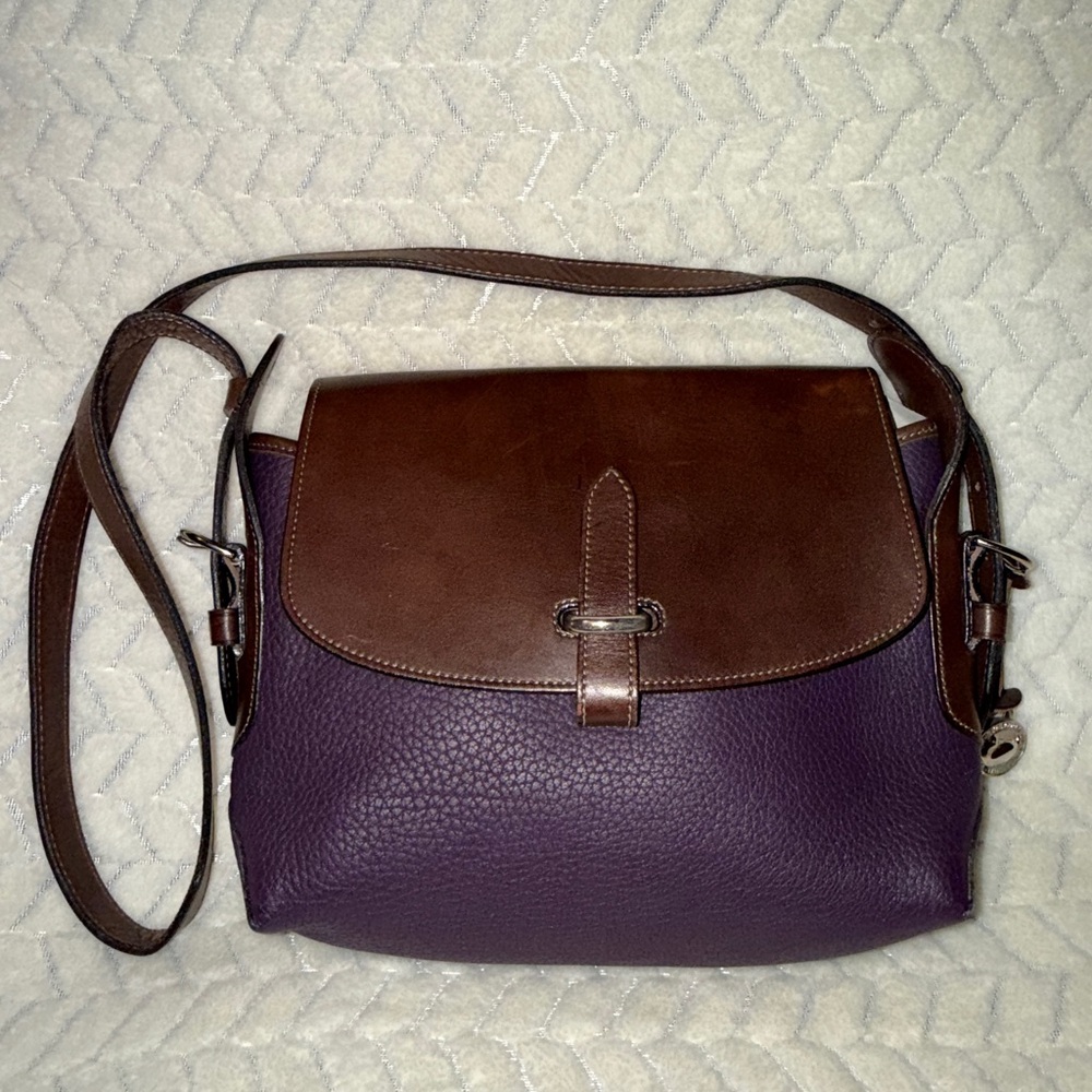 Dooney and Bourke Y169 Small Flap Bag in Plum